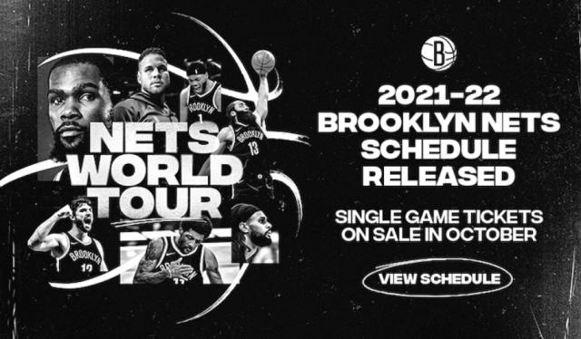 篮网新赛季赛程前紧后松 揭幕战圣诞夜成全美焦点